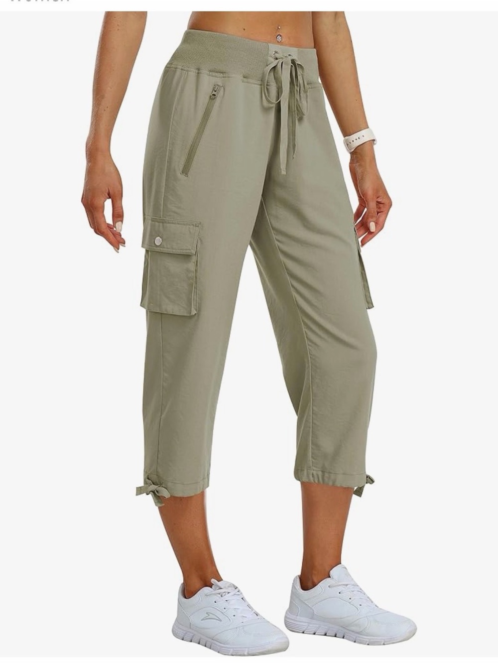 Women's Cargo Capris Pants- Medium NWT